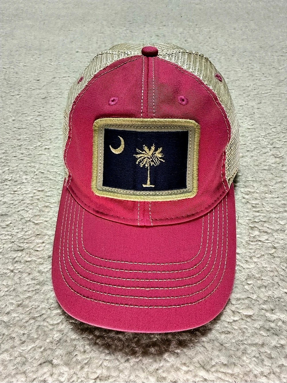 Legacy South Carolina Palmetto Moon Trucker Hat Pink & Tan